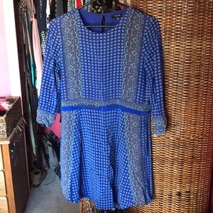 Madewell 100% silk geometric dress